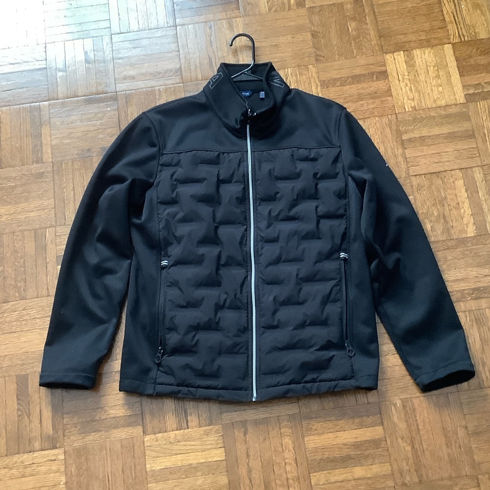 Mixed media jacket for men